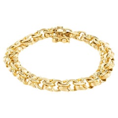 Vintage Yellow Gold Link Charm Bracelet