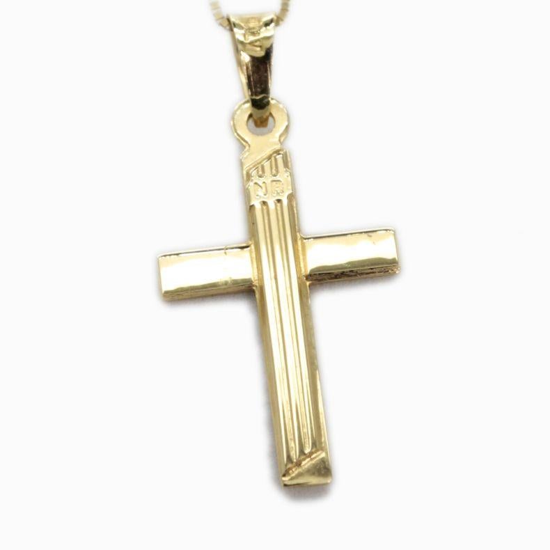 Vintage Yellow Gold Necklace, Cross design. For Sale 1
