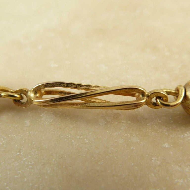 Vintage Yellow Gold Necklace with Fancy Links, circa 1970s For Sale at ...