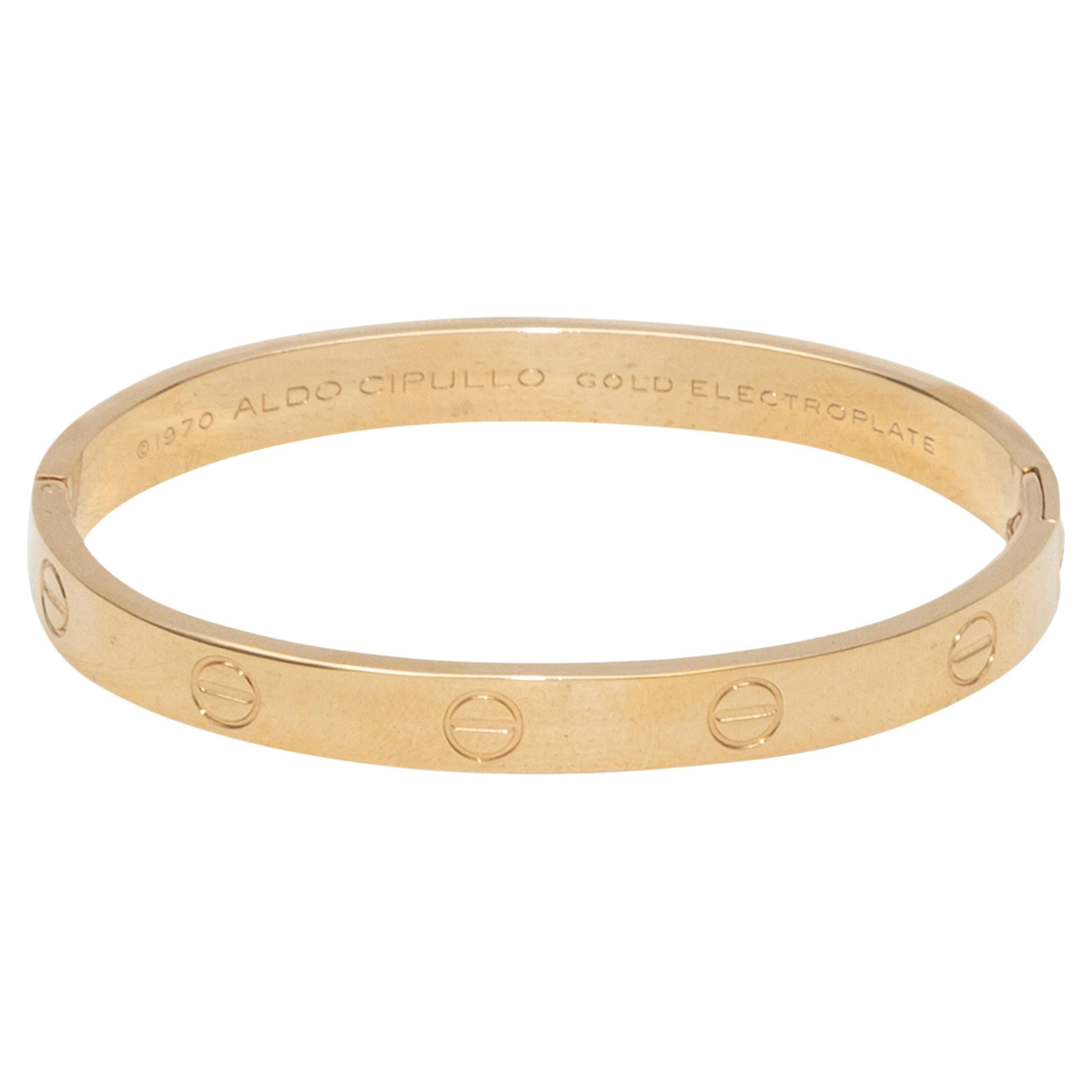 Vintage 1970 Cartier x Charles Revson Love Bracelet plaqué or jaune