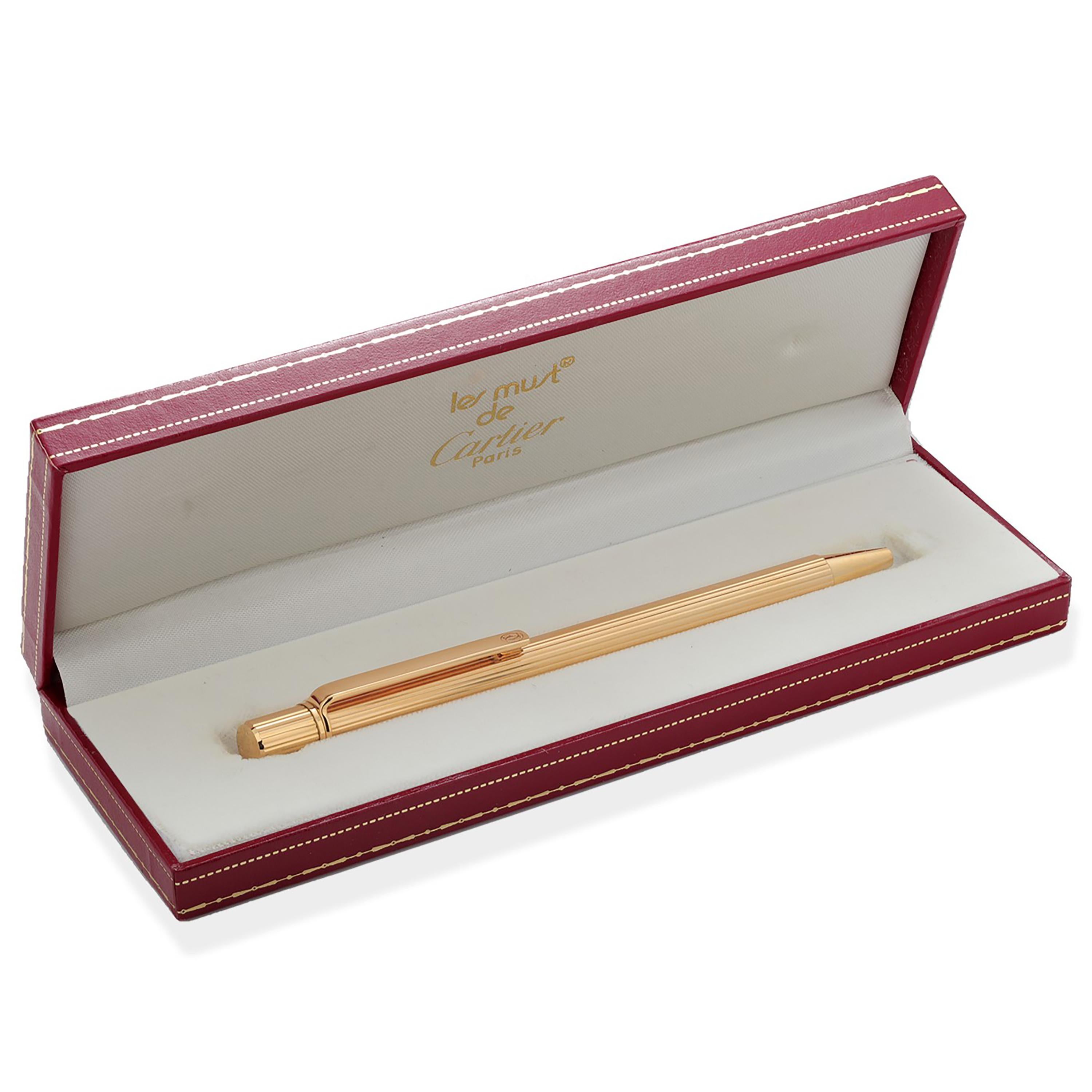 cartier gold pen vintage