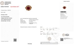 Vintage Yellow Gold Ring Lab Grown Ruby IGI Certified
