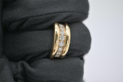 Vintage Yellow Gold Ring Mount Set with Diamonds