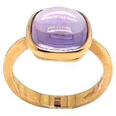 Vintage Gelbgold Ring mit Amethyst Cabochon