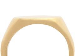 Anillo de sello vintage de oro amarillo de 1997