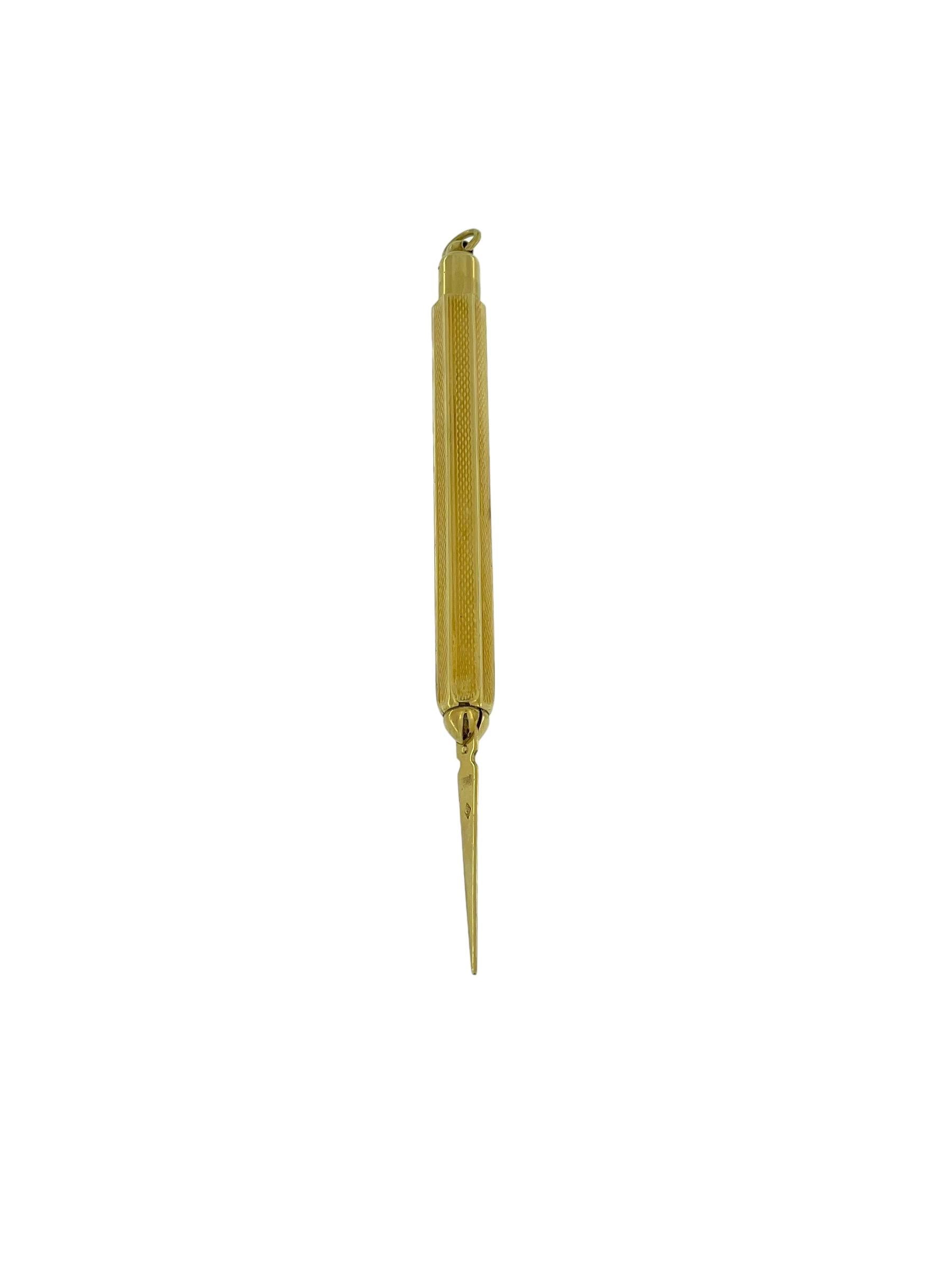 gold toothpick necklace