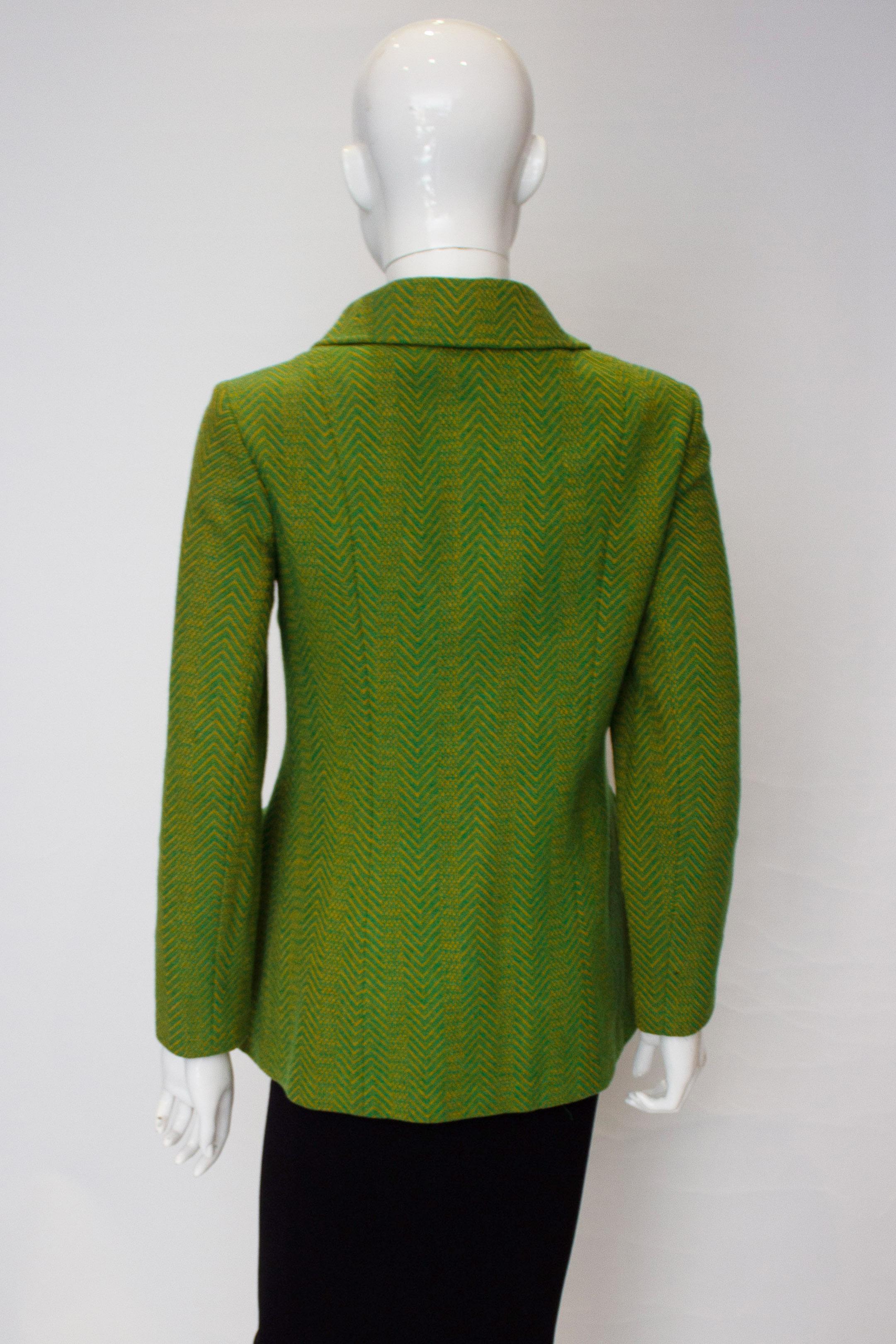 Vintage Yellow /Green Jacket by Marcus Boutique In Good Condition In London, GB