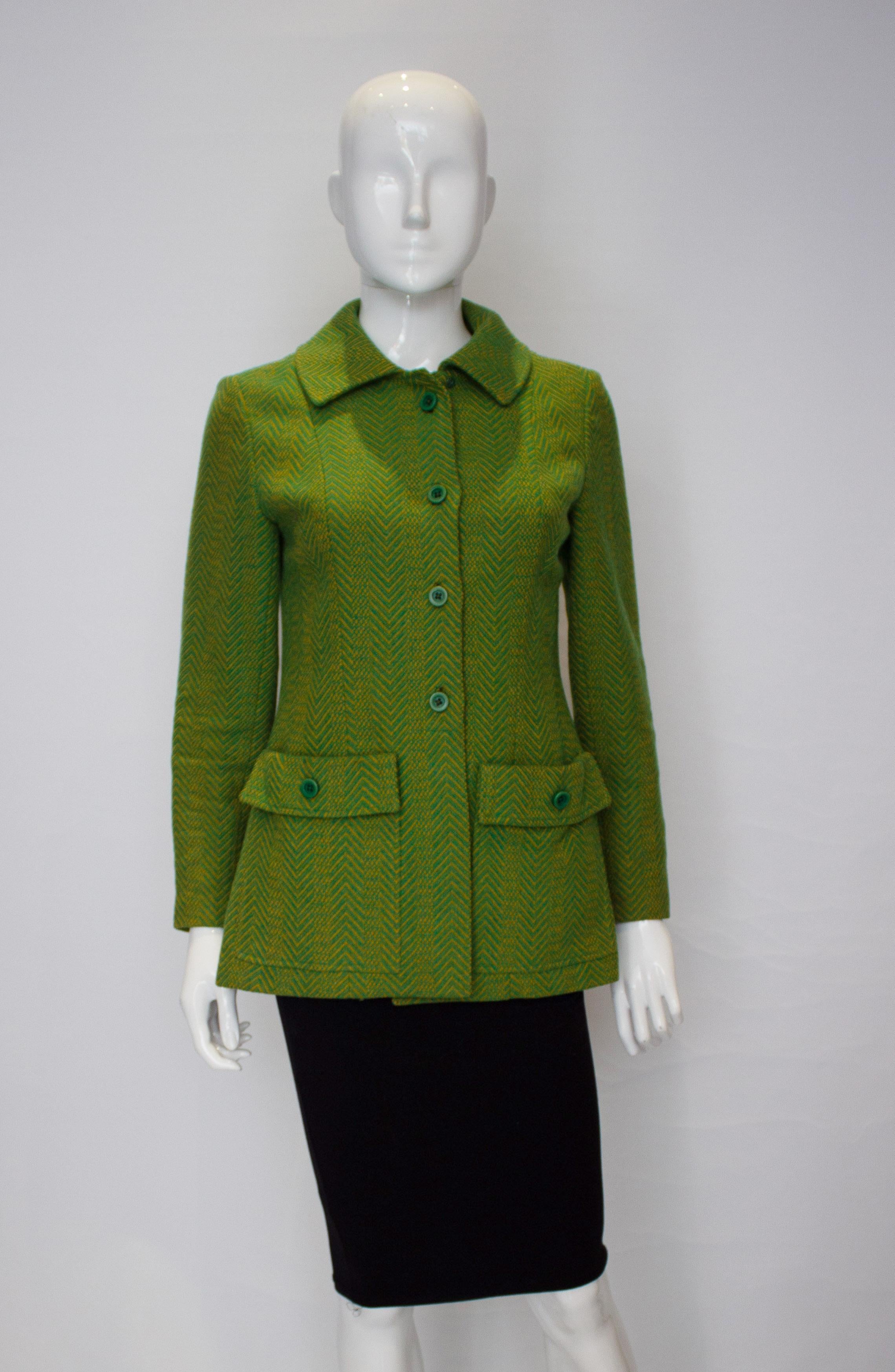 Women's Vintage Yellow /Green Jacket by Marcus Boutique