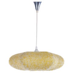 1960s hanging lamp Vintage Yellow Hanging Lamp Made of Sugared Plastic, 1960s