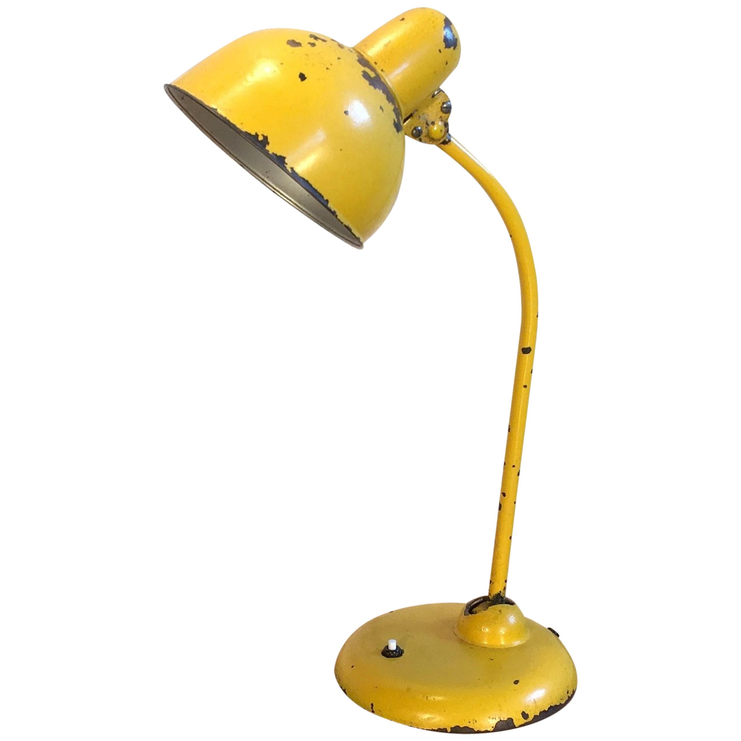 Vintage Yellow Industrial Desk 1950s at 1stDibs | yellow desk lamp, 1950s desk lamp, vintage yellow lamp