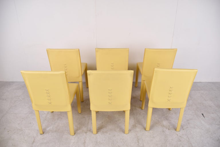 Antique Yellow Dining Chairs