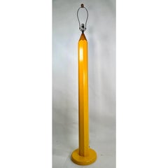 Vintage Yellow Lightolier Pencil Floor Lamp