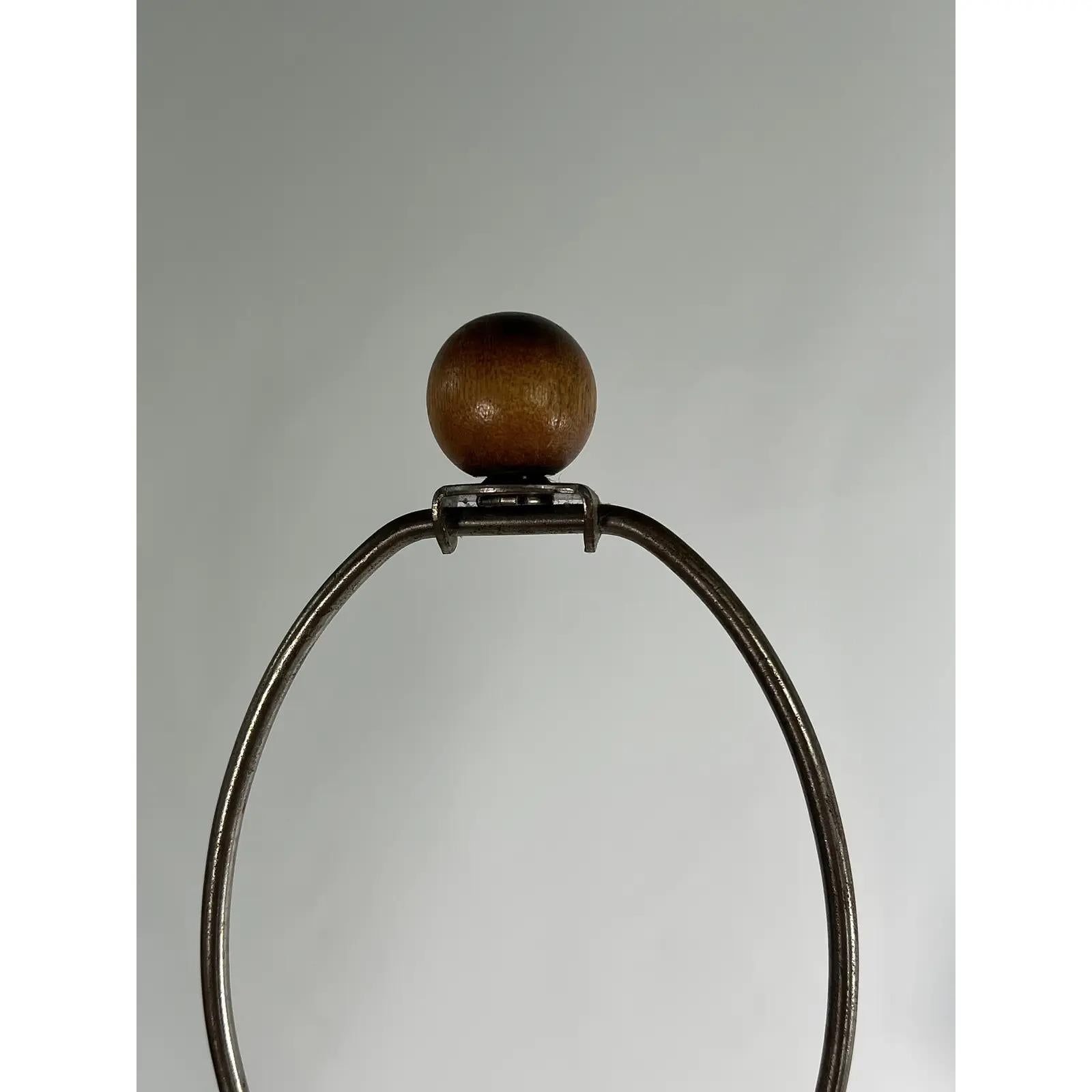 Bois Lampadaire crayon jaune vintage Lightolier
