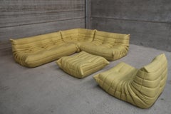 CERTIFIED Ligne Roset TOGO Set in durable Chartreuse Fabric, DIAMOND QUALITY