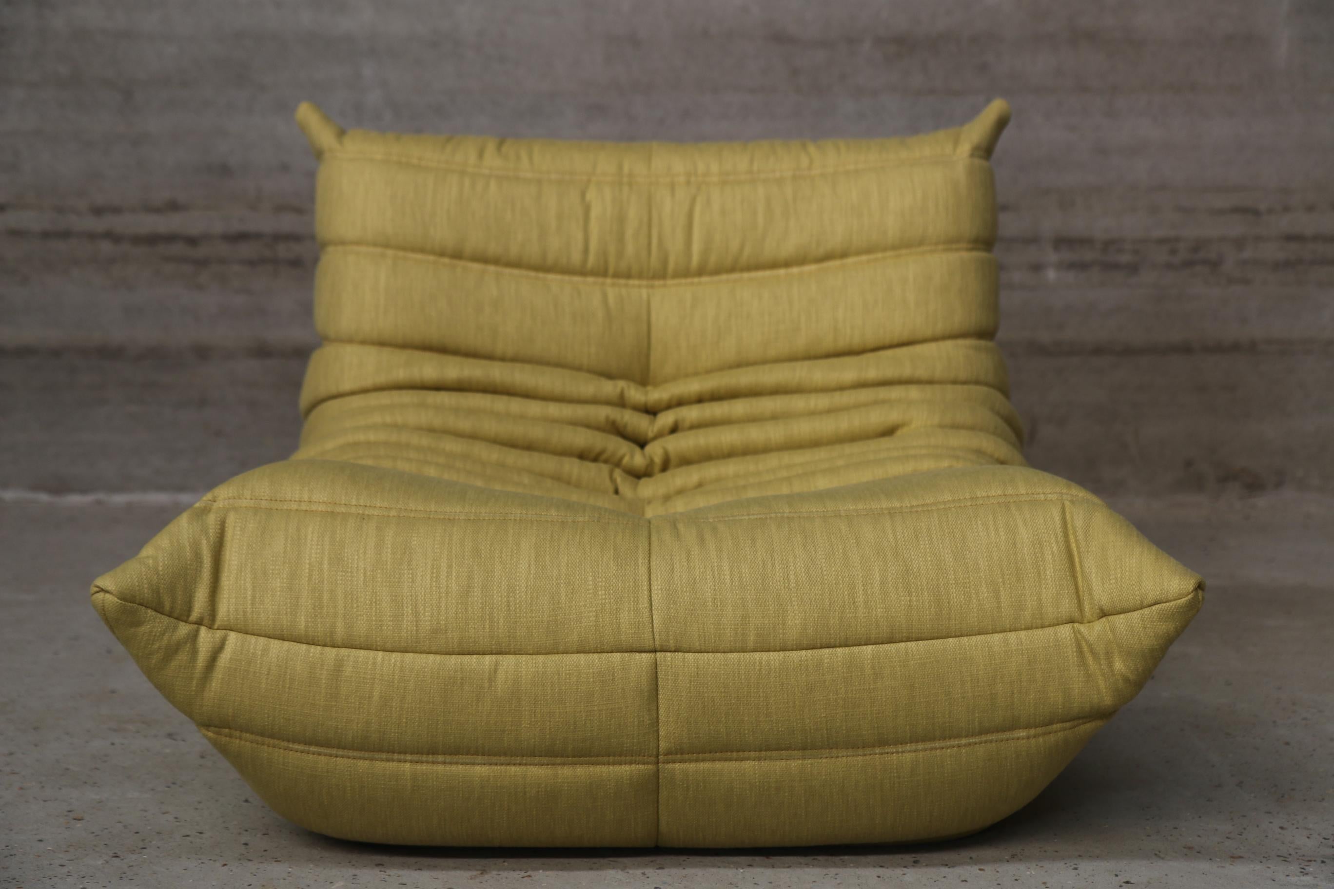 Late 20th Century Vintage Yellow Ligne Roset Togo Sofa Set, Designed by Michel Ducaroy, 1998