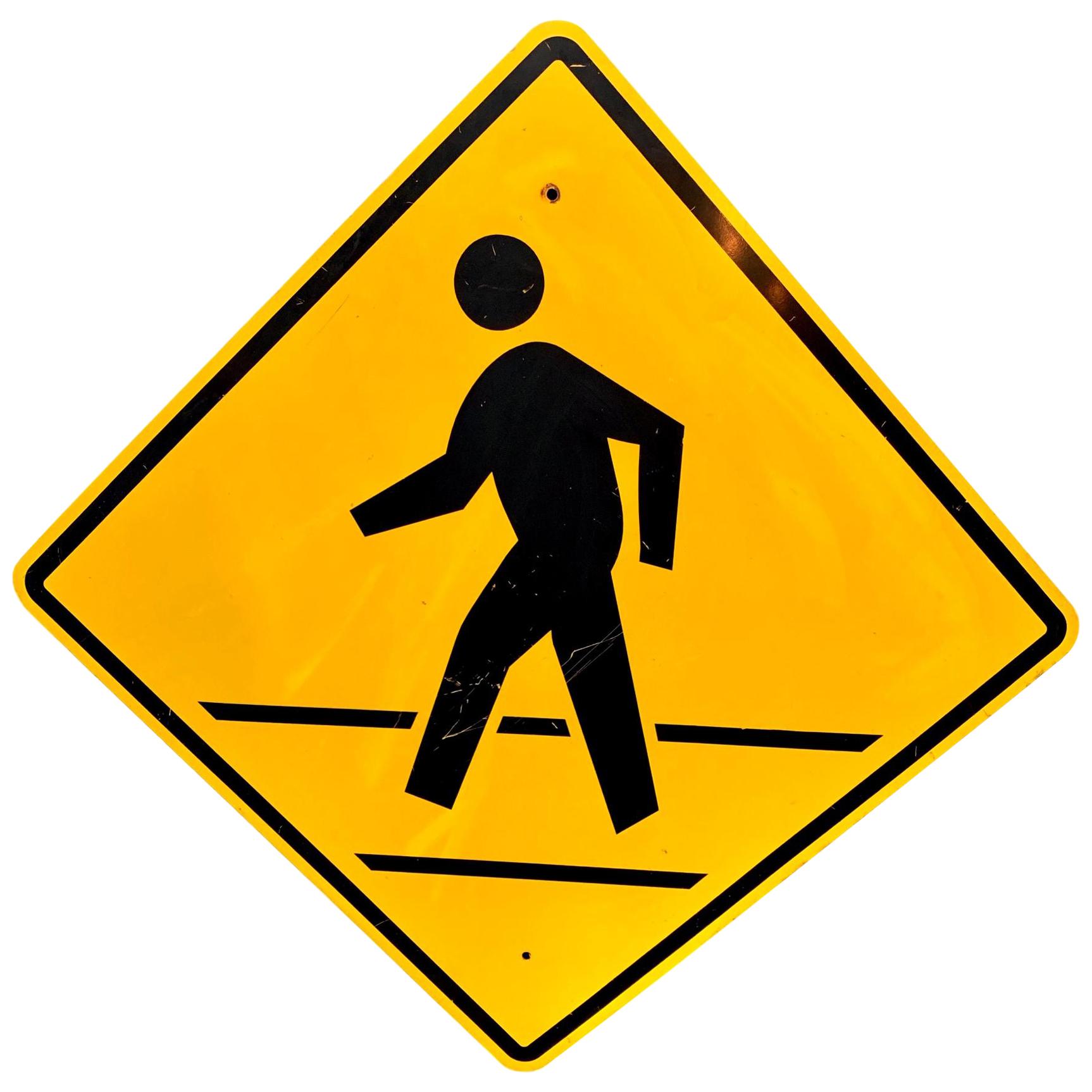 Pedestrian Crossing, Schild in Gelb, Los Angeles im Angebot