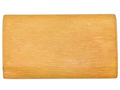 Vintage Yellow Louis Vuitton Continental Epi Leather Wallet
