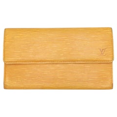 Vintage Yellow Louis Vuitton Continental Epi Leather Wallet