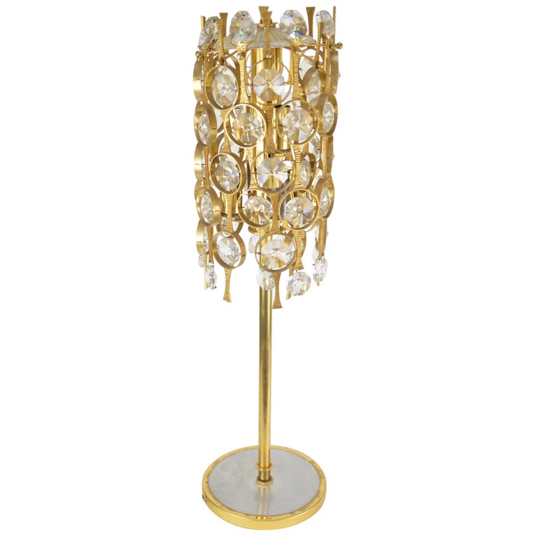 Vintage Yellow Metal Mounted Glass Designer Floor Lamp ...