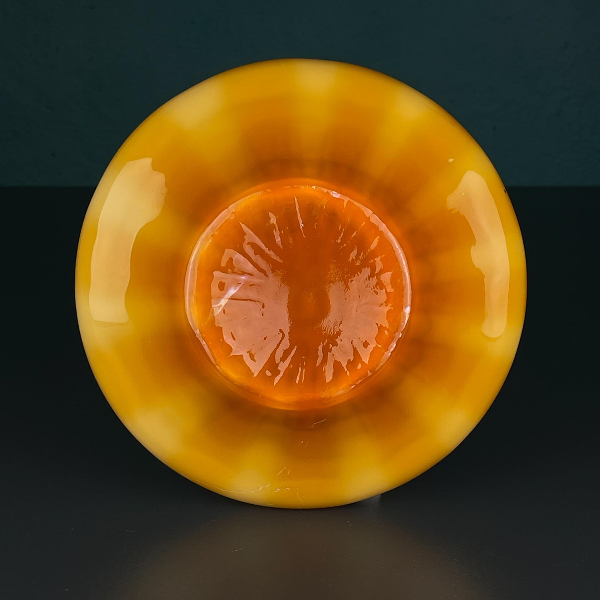 Gelbe Murano Vase, Italien 1970er im Angebot 4