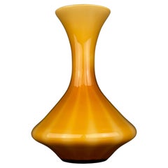 Vintage yellow murano vase, Italy 1970s