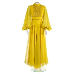 Vintage Jaune Palazzo Jumpsuit American Seventies