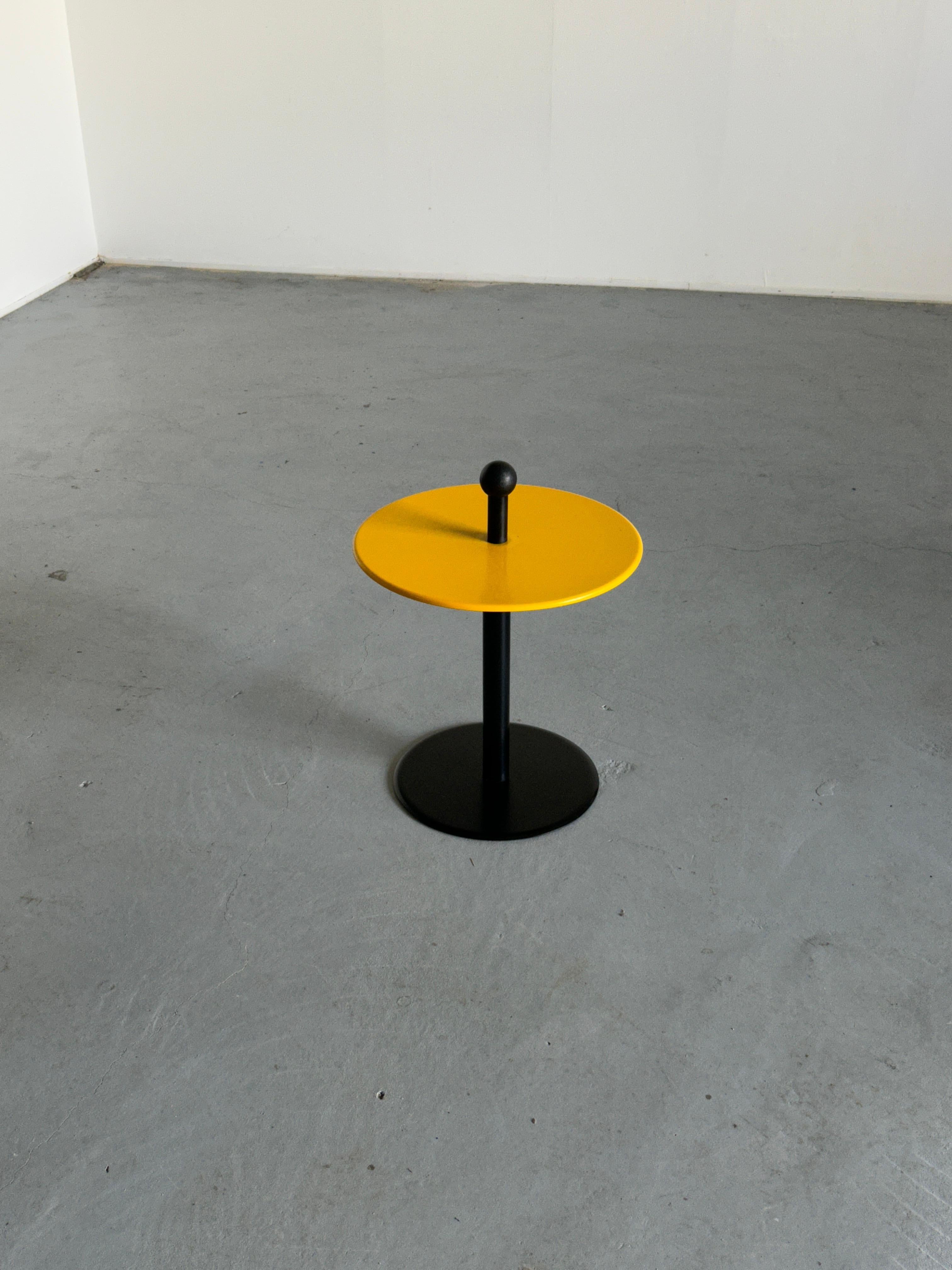 Swedish Vintage Yellow Postmodern Side Table from Ikea, 1980s Sweden For Sale