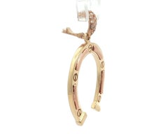 Vintage Yellow & Rose Gold .20ctw Diamond Large Horseshoe Enhancer Bail Pendant