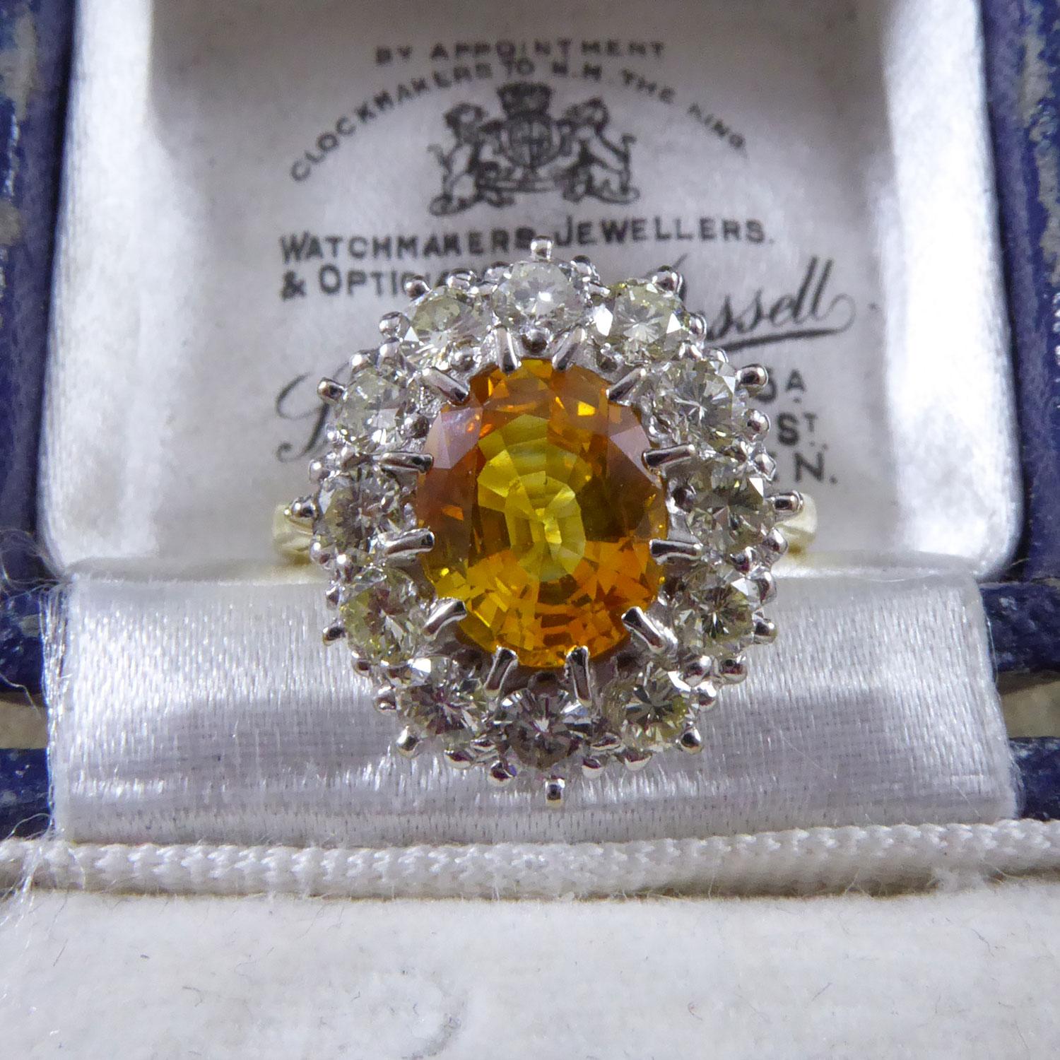 vintage yellow sapphire ring