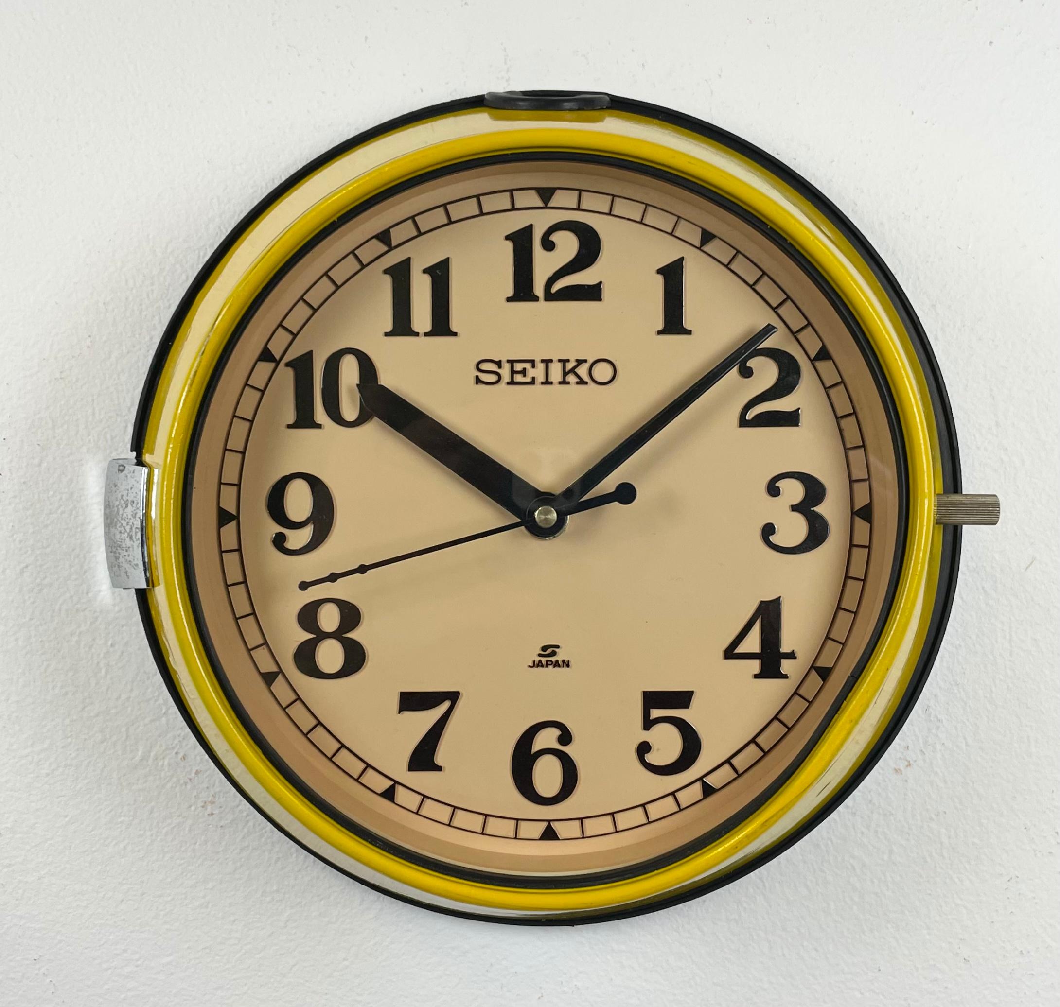 vintage yellow wall clock