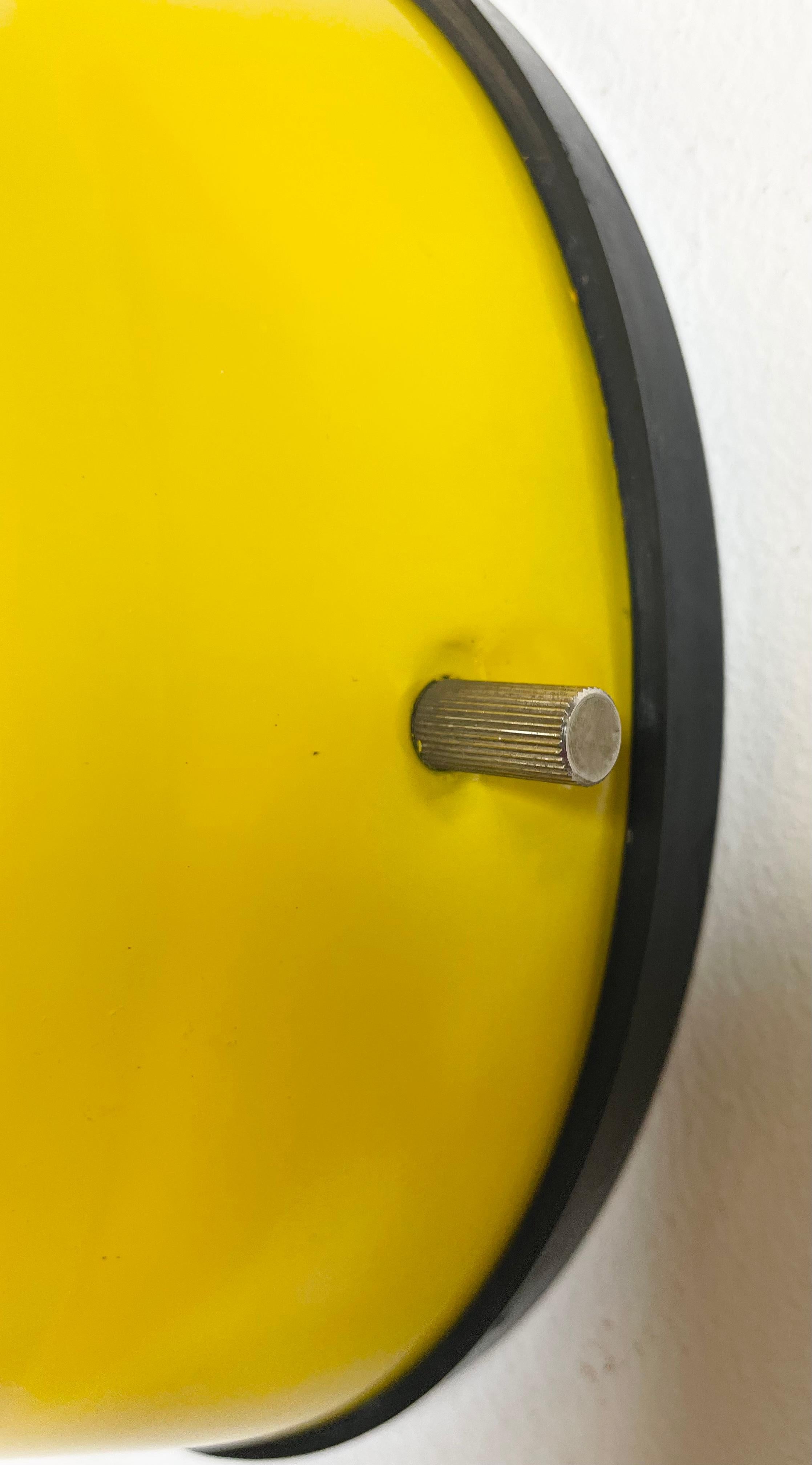 Vintage Yellow Seiko Navy Wall Clock, 1980s In Good Condition In Kojetice, CZ
