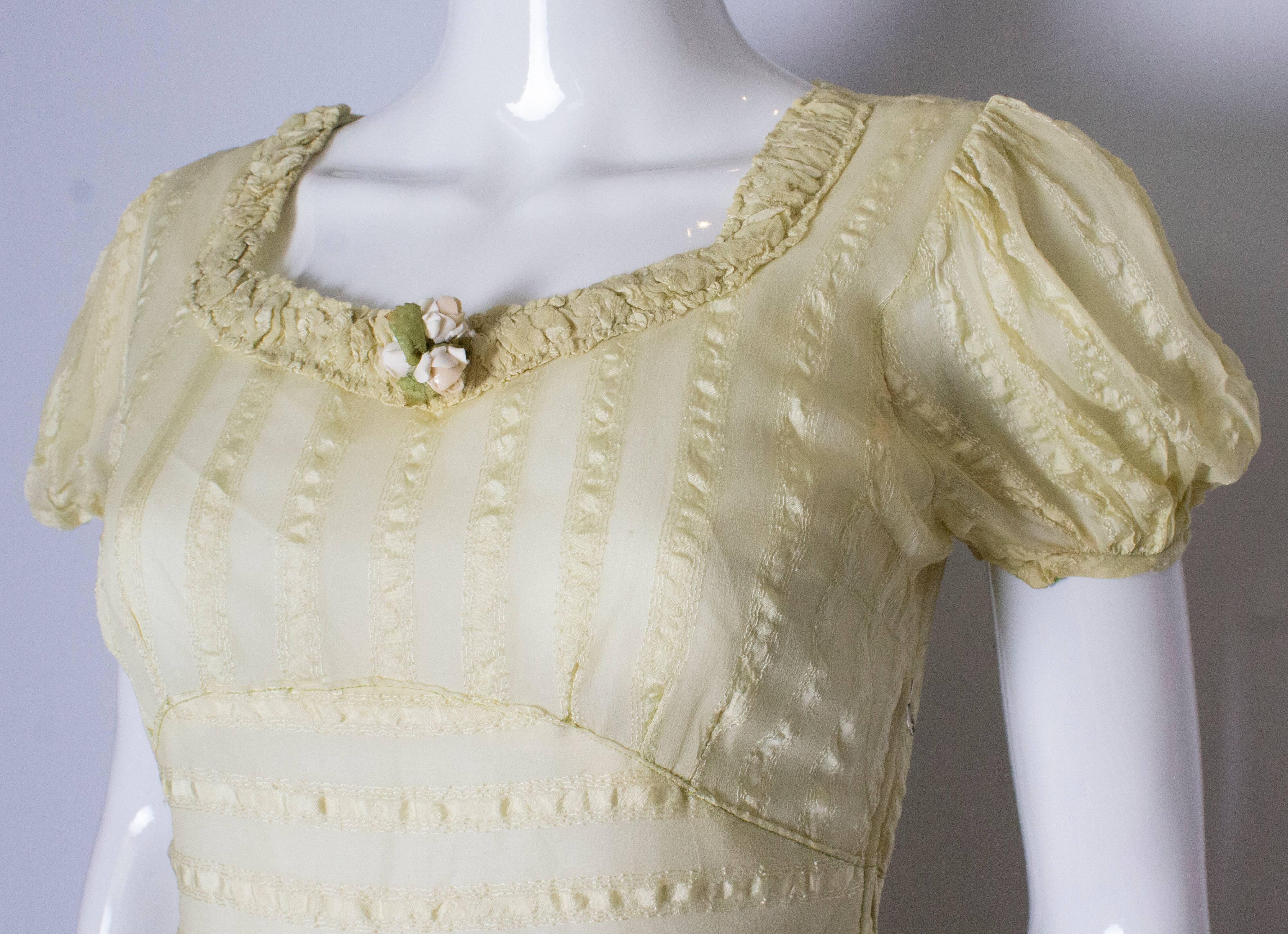 vintage yellow bridesmaid dresses
