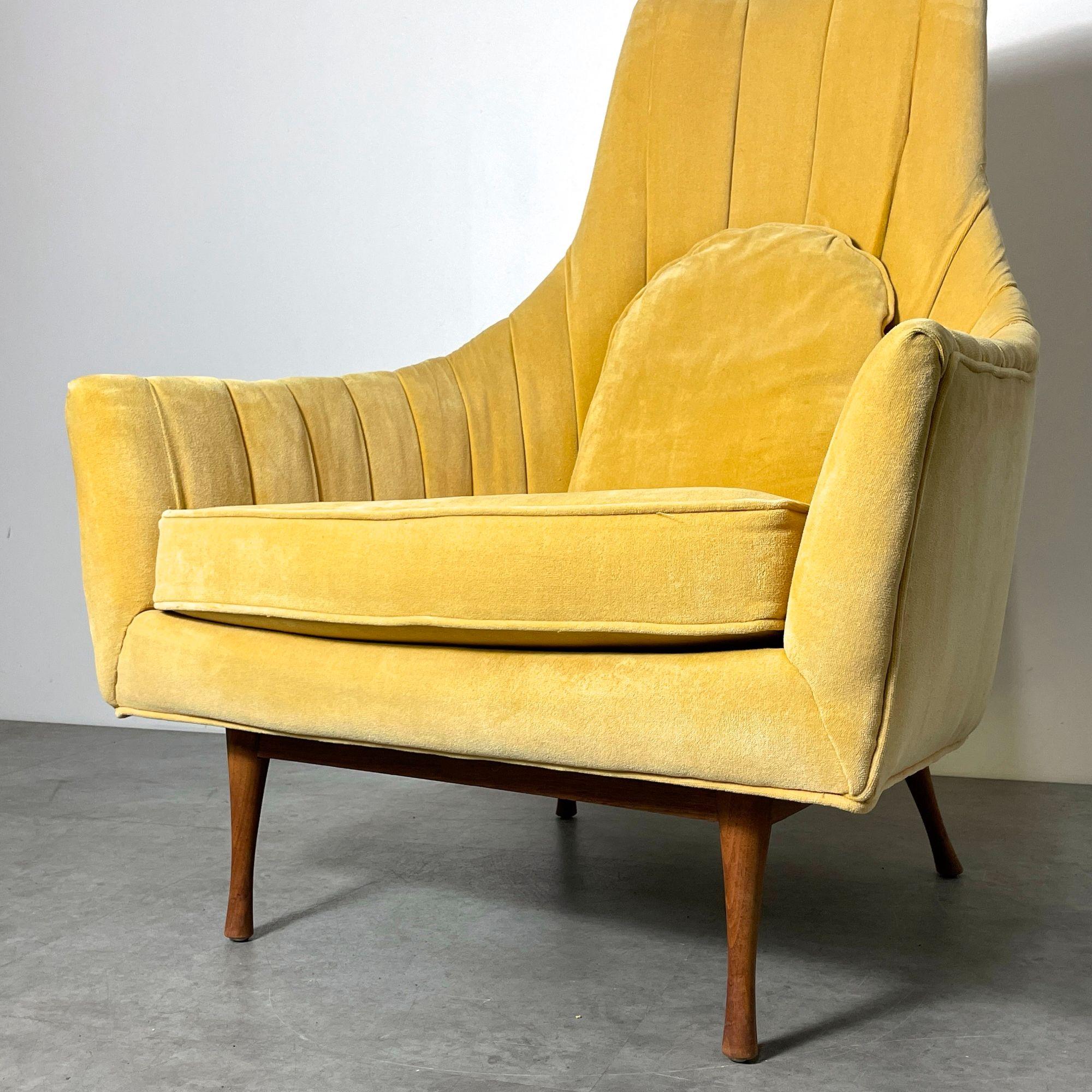 20th Century Vintage Yellow Symmetric Group Lounge Chair by Paul McCobb for Widdicomb 1960s