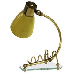 Vintage Yellow Table Lamp, 1950s