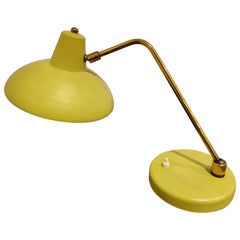 Vintage Yellow Table Lamp, 1950s