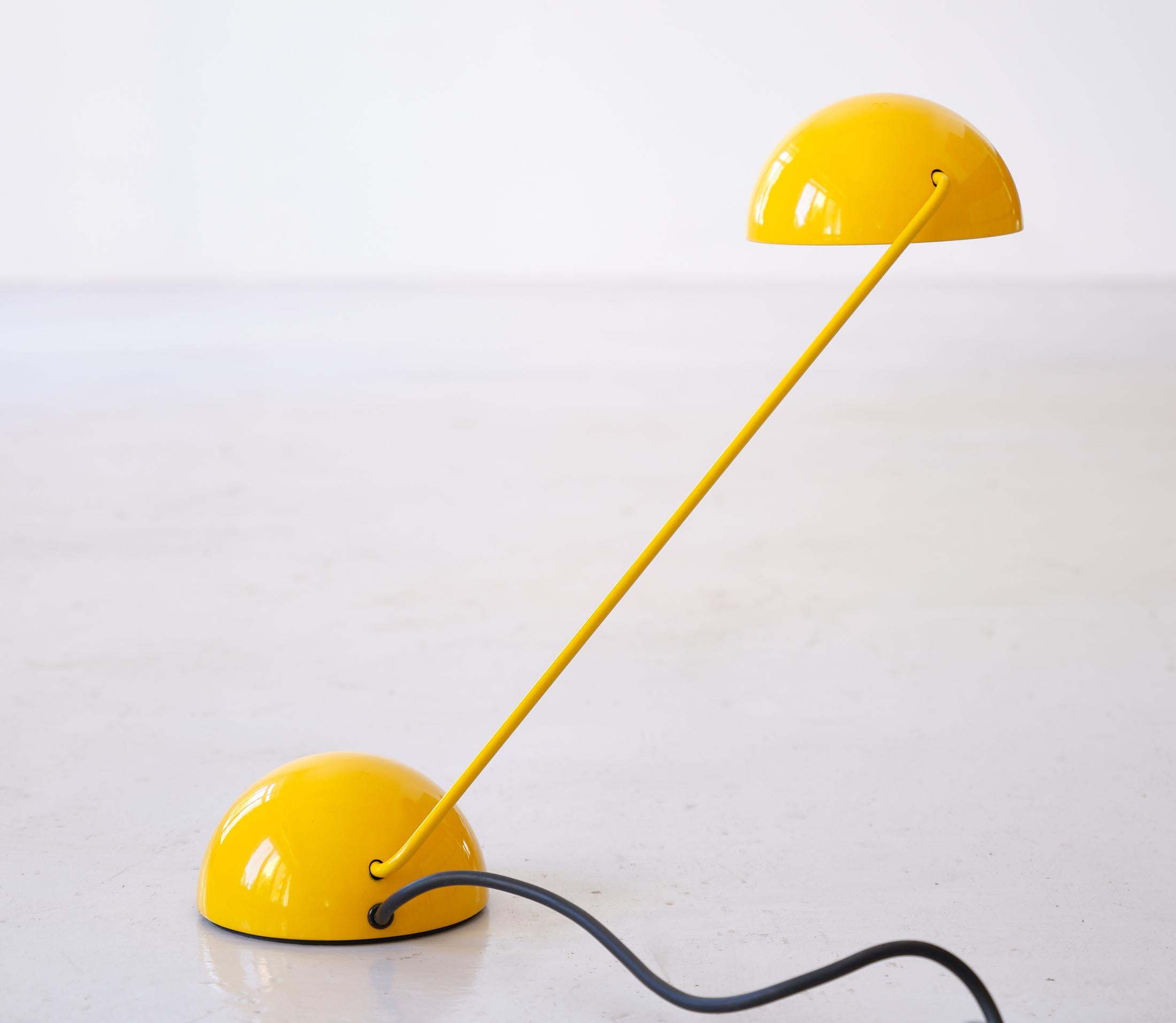 italien Lampe de bureau jaune vintage par Barbieri Marianelli pour Tronconi en vente