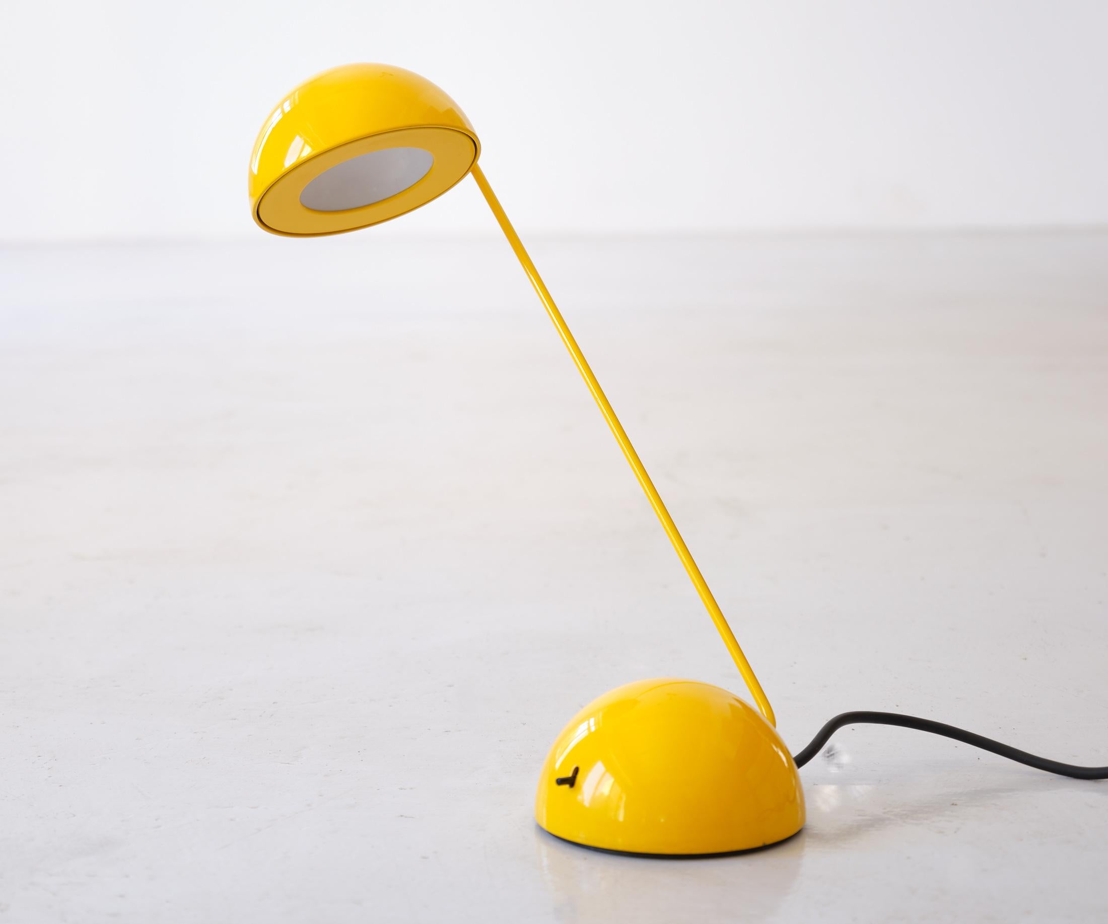 Vintage Yellow Table Lamp by Barbieri Marianelli for Tronconi For Sale 2