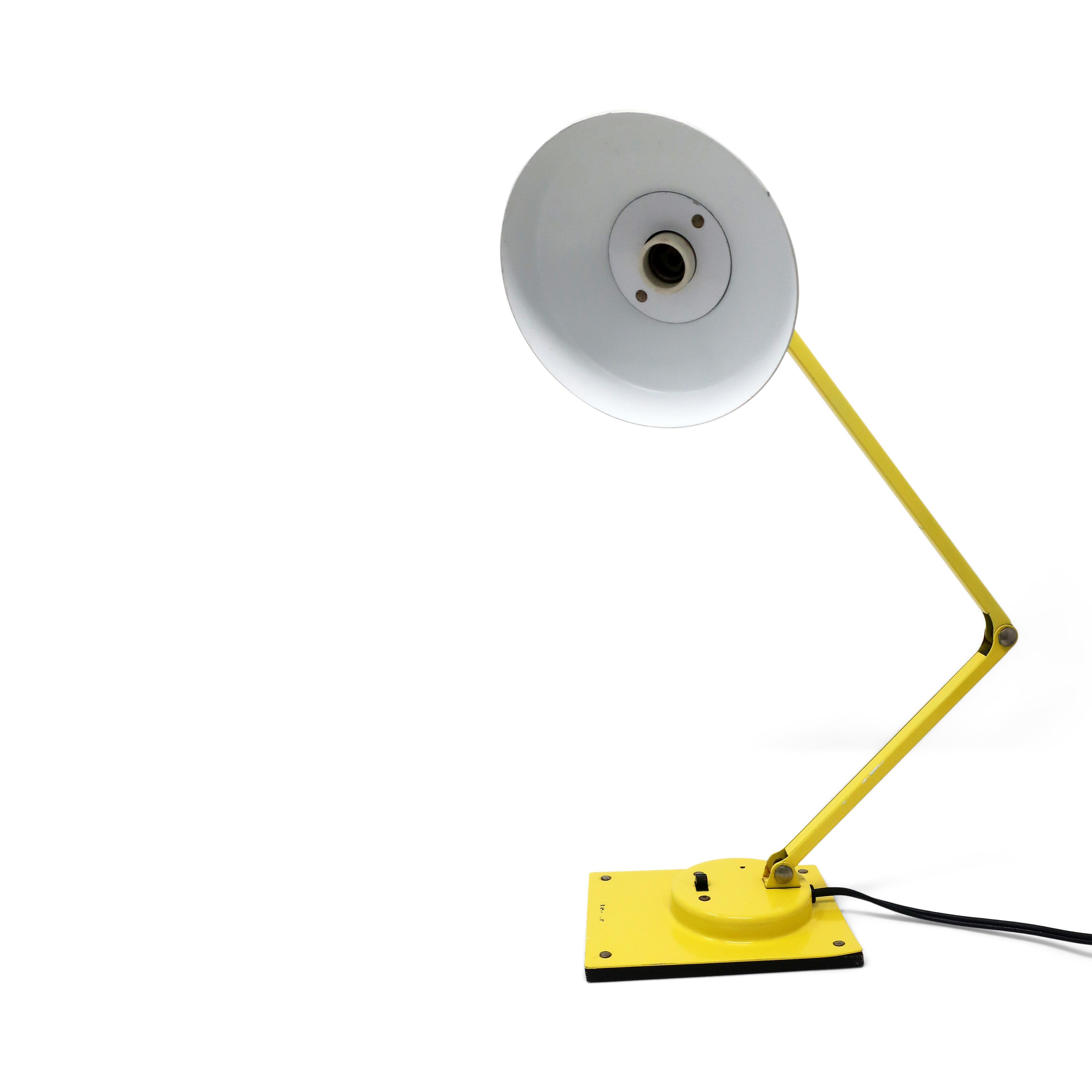 Mid-Century Modern Vintage Yellow Tensor Folding Desk Lamp