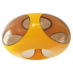 Vintage Yellow UFO Pendant Lamp, Space Age Design from Massive, 1970s