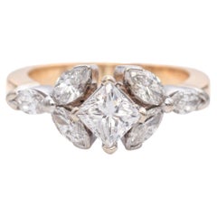 Vintage Yellow & White Gold 1.42tcw Diamond Ring