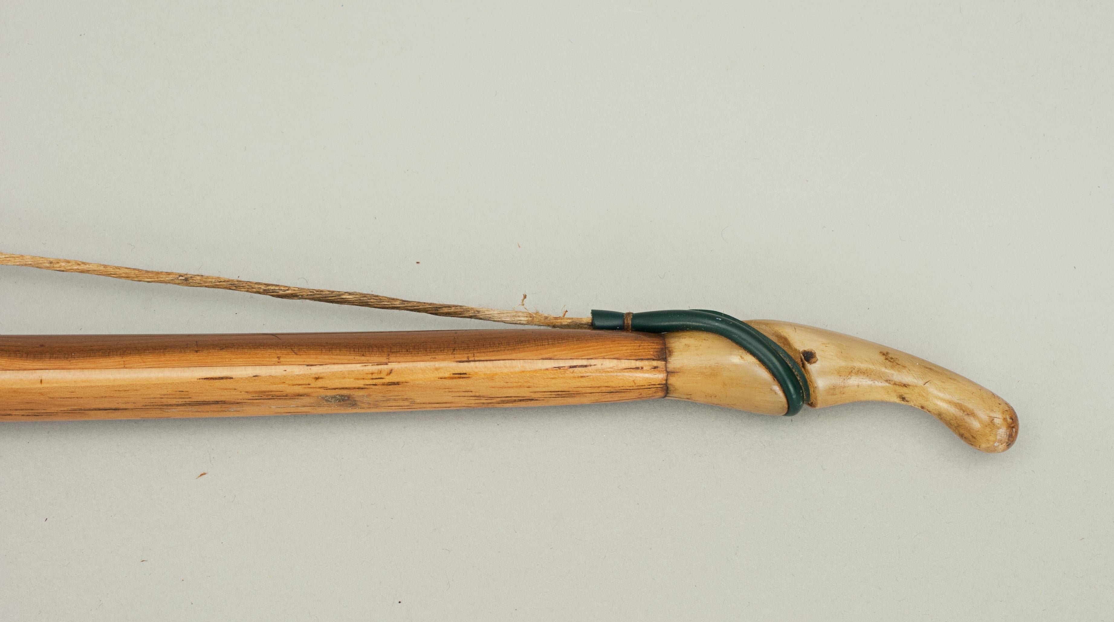 British Vintage Yew-Wood Long Bow by Bown, Leamington Spa