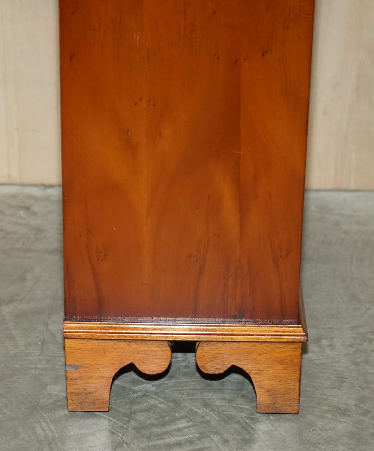 Vintage Yew Wood Side / End Sized Book Table with Single Drawer and