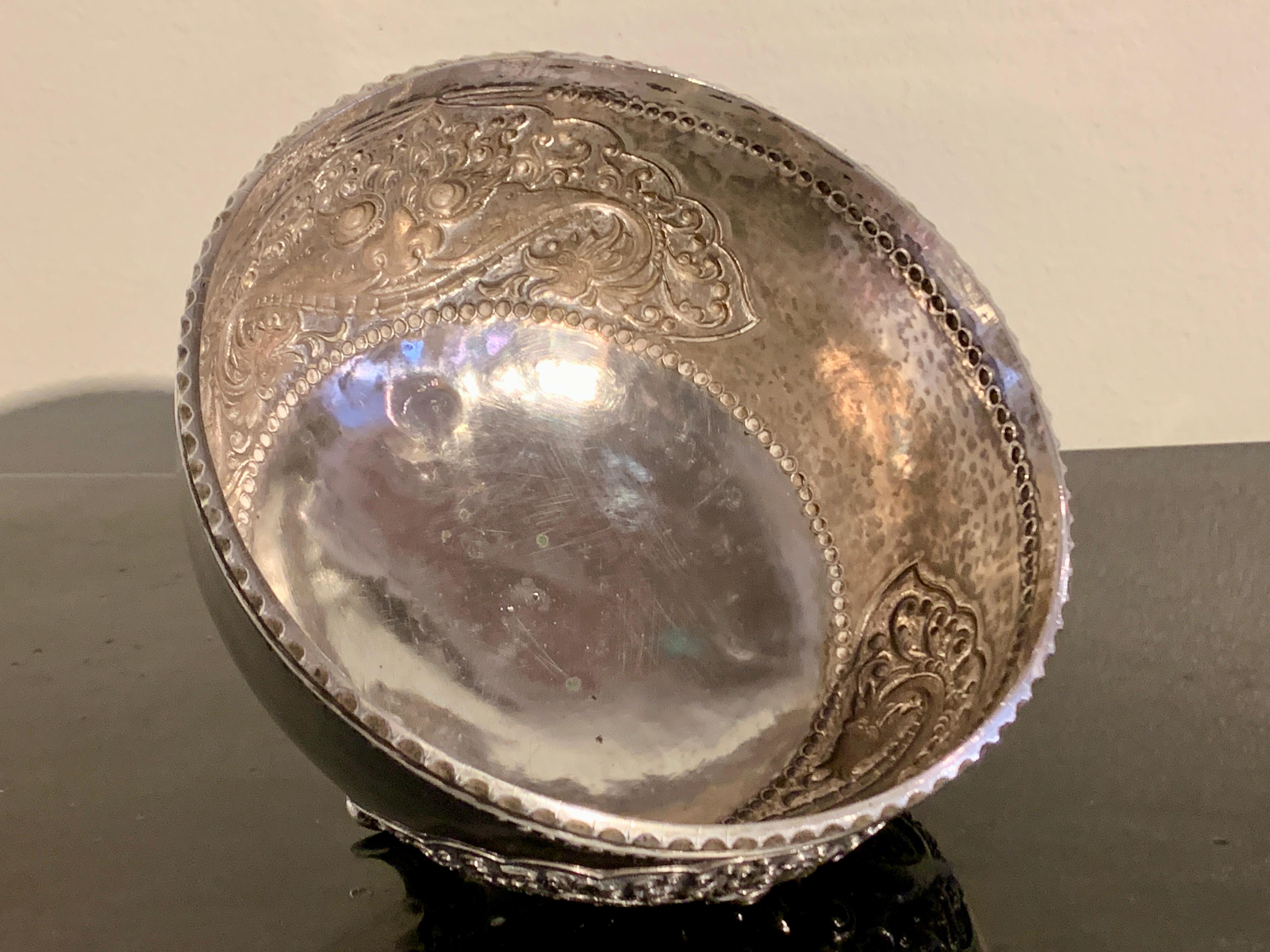 Vintage Yogya Silver Kala Bowl by Tom's Silver, circa 1960's, Indonesia For Sale 2