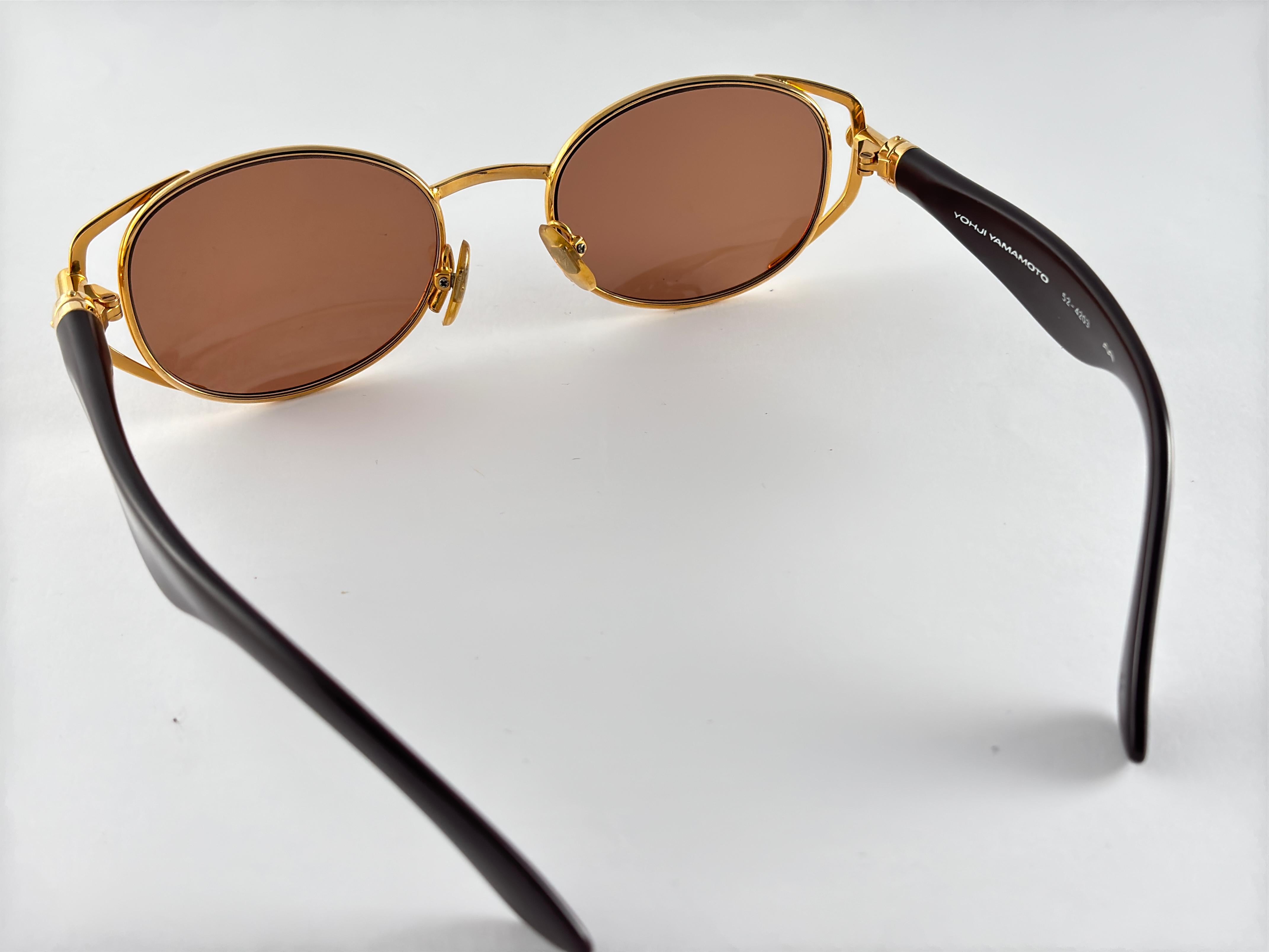 Women's or Men's Vintage Yohji Yamamoto 52 4203 1990's Made in Japan Sunglasses For Sale
