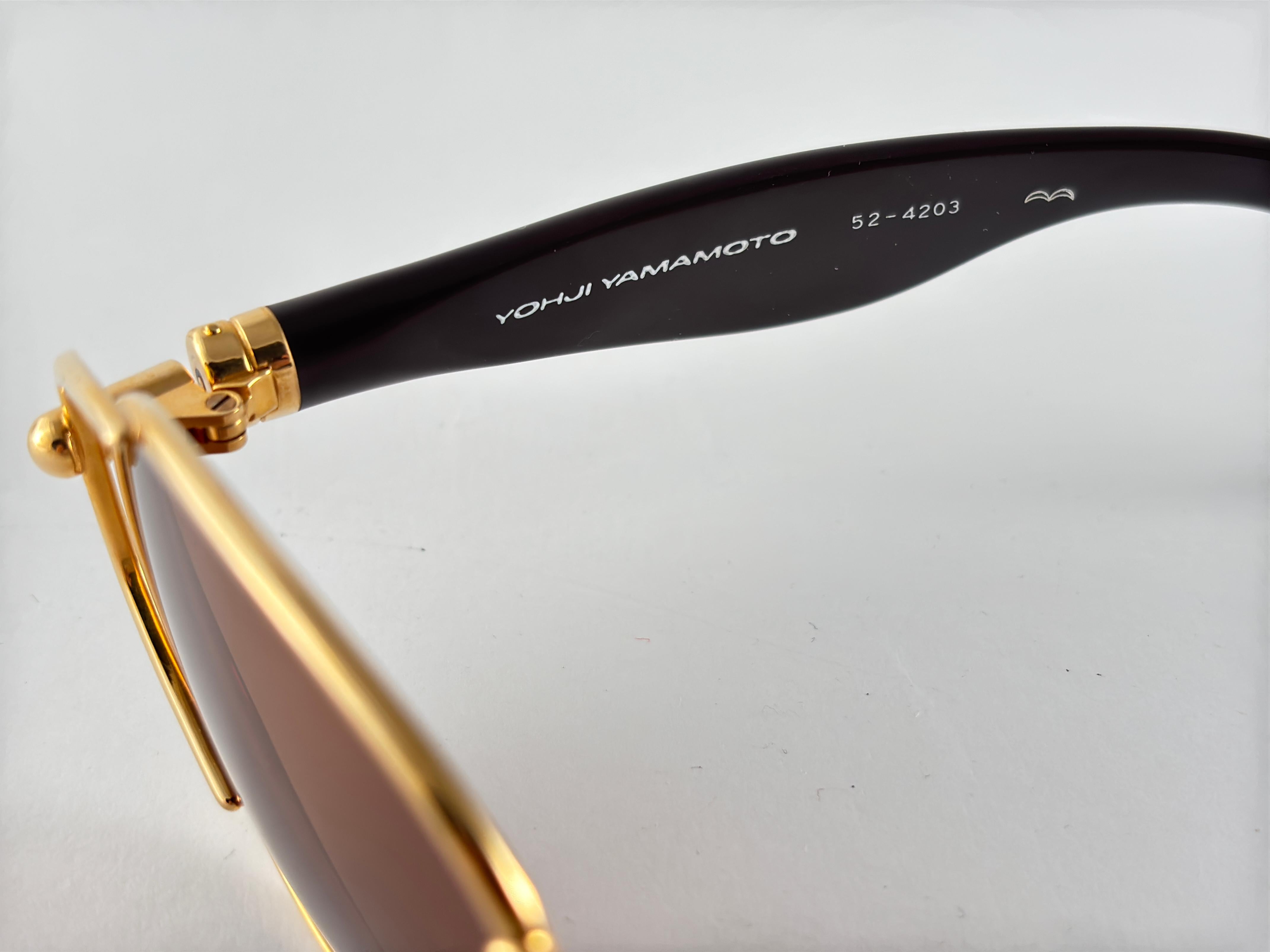 Vintage Yohji Yamamoto 52 4203 1990's Made in Japan Sunglasses For Sale 1