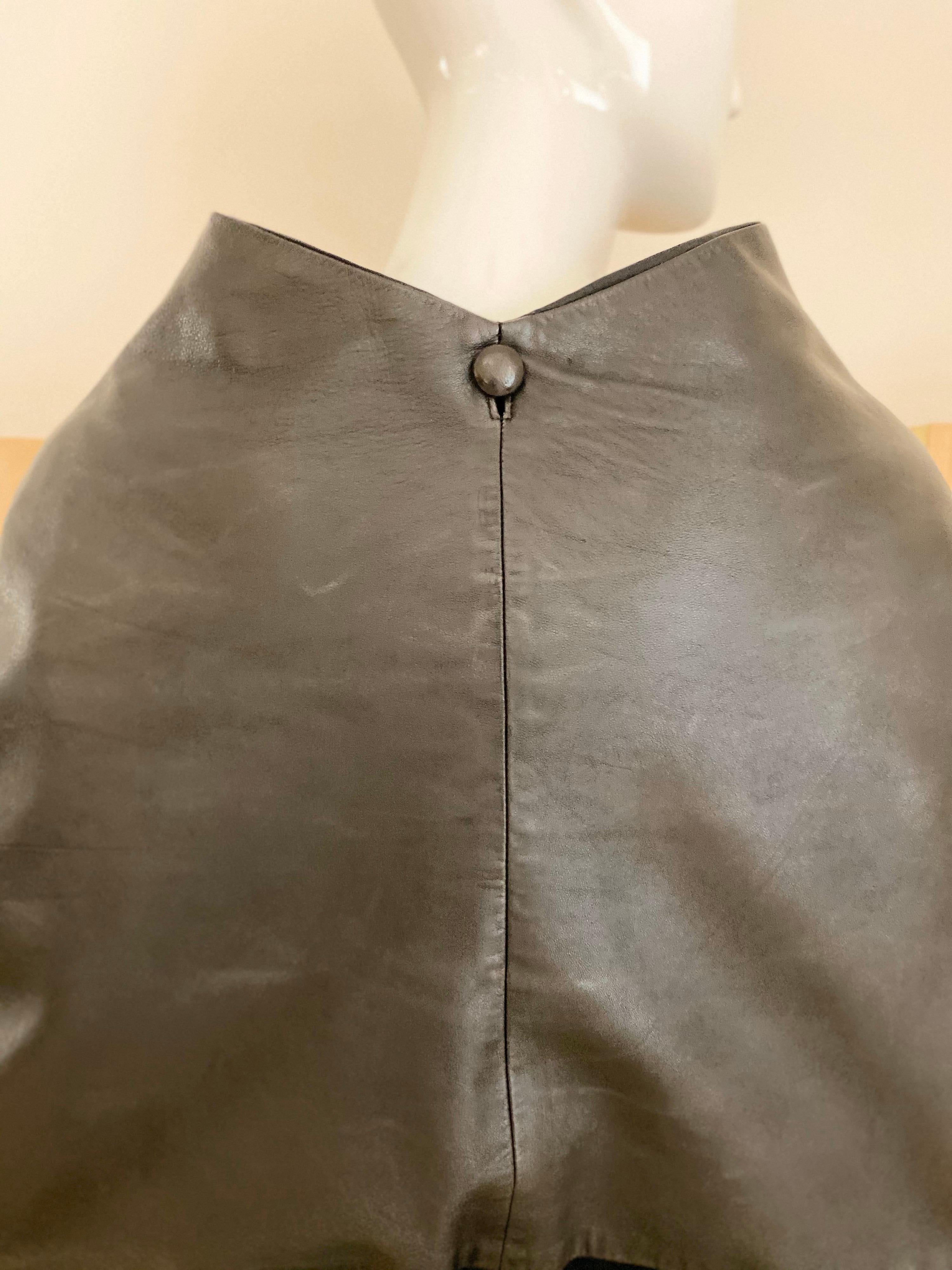 Vintage Yohji Yamamoto black wool coat dress with cape For Sale 1