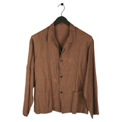 Vintage Yohji Yamamoto Pour Homme Linen Oversized Men Jacket Shirt Sz S (M/L)