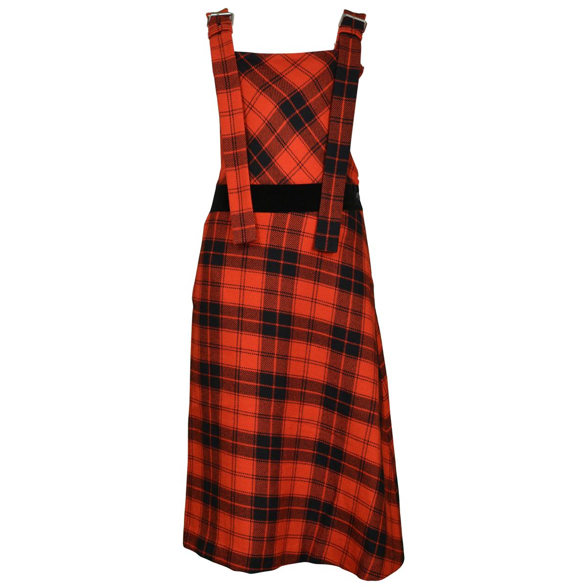 Vintage Yohji Yamamoto Red Plaid Jumper Dress 2003 For Sale