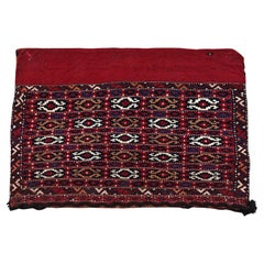 Vintage Yomut tent bag or chuval by Tekke tribes, Afghanistan 1950s