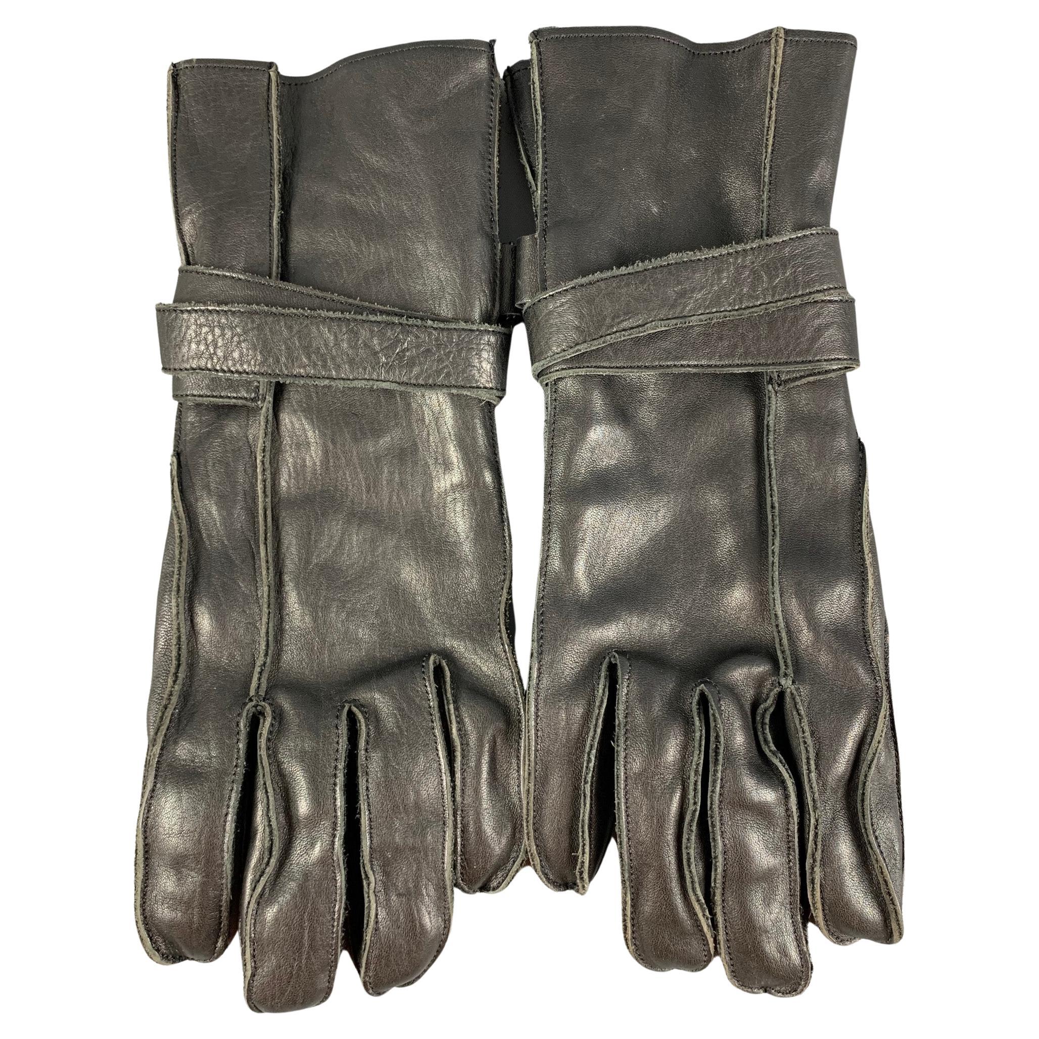 Vintage Y's by YOHJI YAMAMOTO Size One Size Black Leather Gloves For Sale